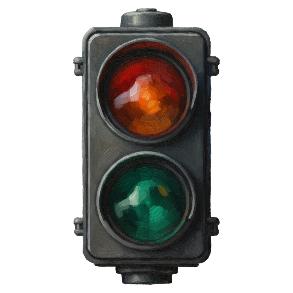 traffic light Oil Painting icon