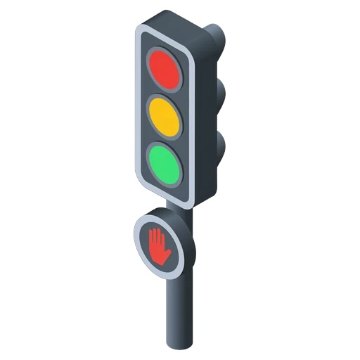 traffic light Isometric icon - free AI-generated isometric icon for web and app projects