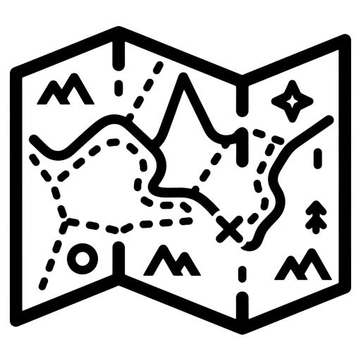 trail map Line Art icon