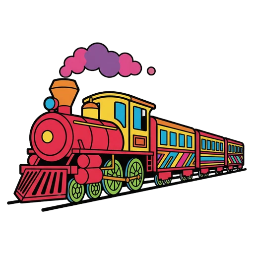 train Pop Art icon