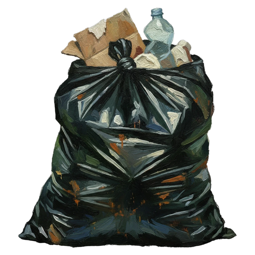 trash bag Oil Painting icon