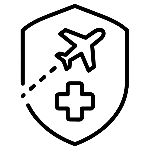travel insurance Line Art icon