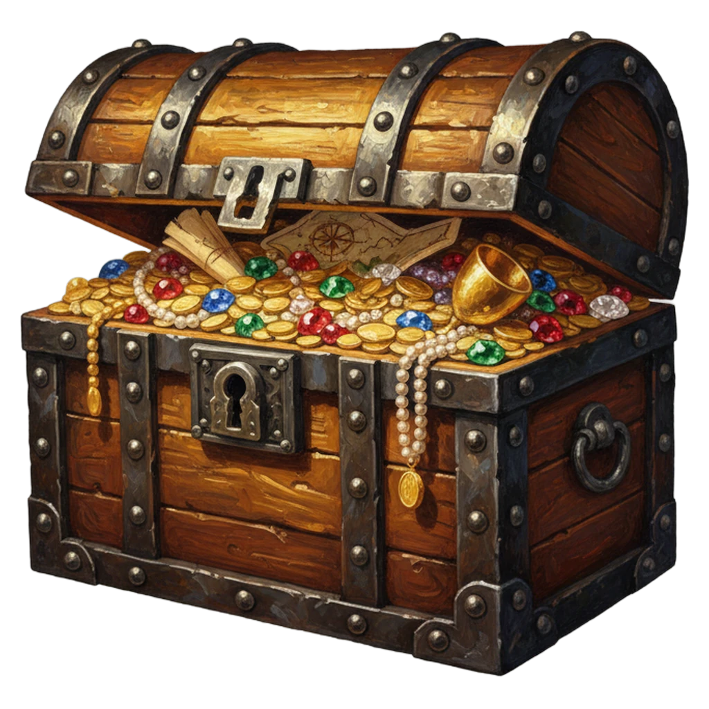 treasure chest Oil Painting icon