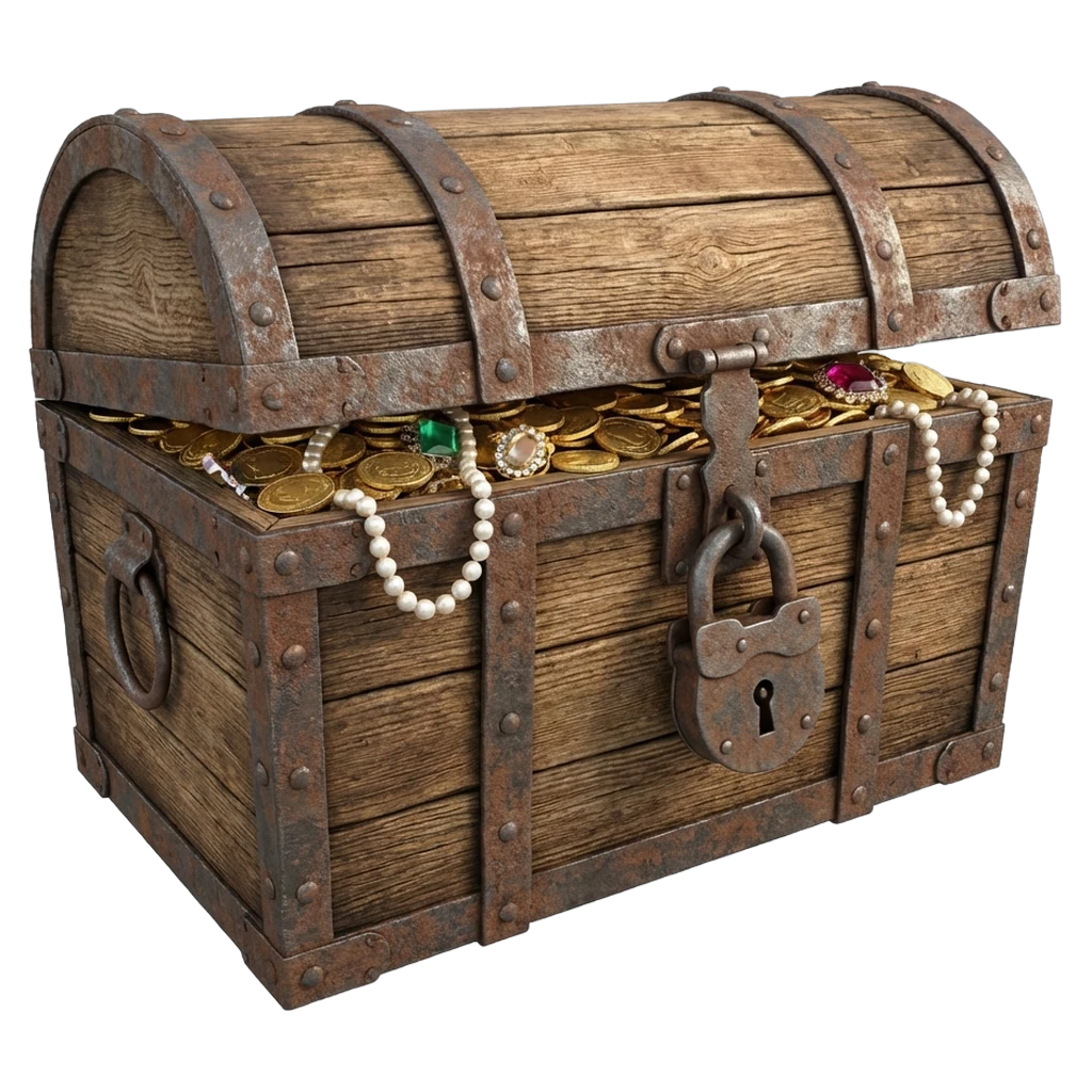 treasure chest Photorealistic icon