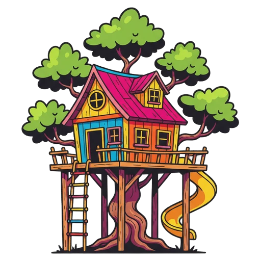 tree house Pop Art icon