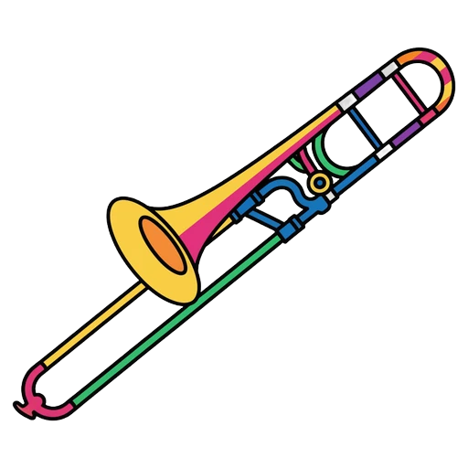 trombone Pop Art icon - free AI-generated pop art icon for web and app projects