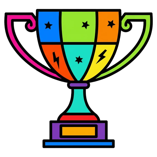trophy cup Pop Art icon