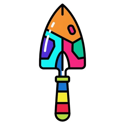 trowel Pop Art icon