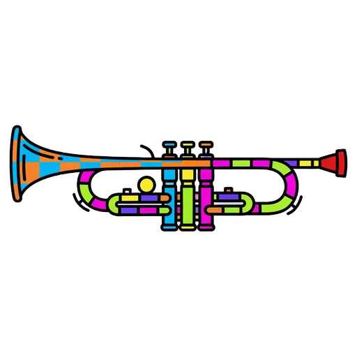 trumpet Pop Art icon