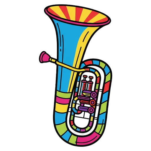 tuba Pop Art icon