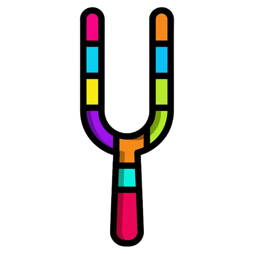 tuning fork Pop Art icon - free AI-generated pop art icon for web and app projects