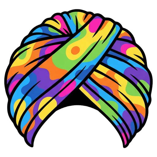 turban Pop Art icon - free AI-generated pop art icon for web and app projects