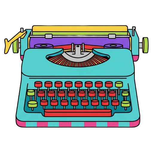 typewriter Pop Art icon