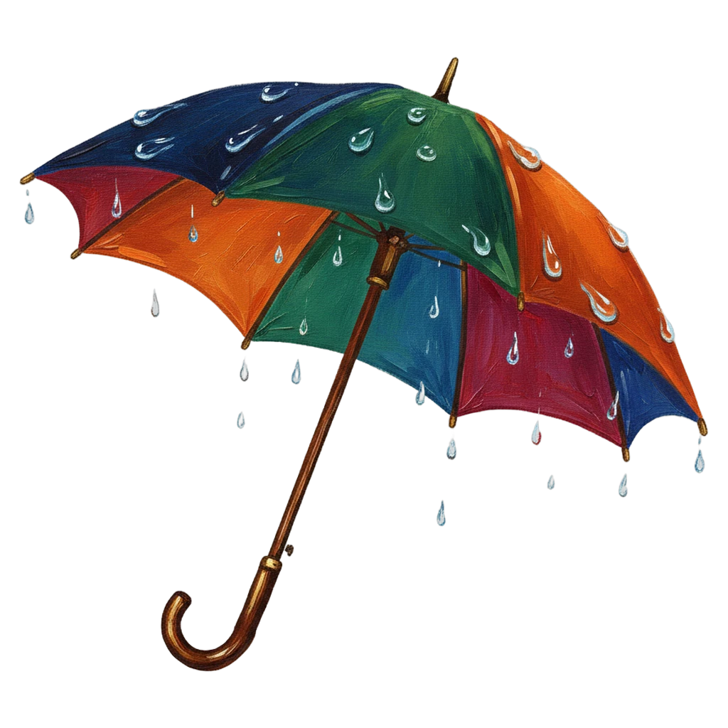 umbrella rain protection Oil Painting icon