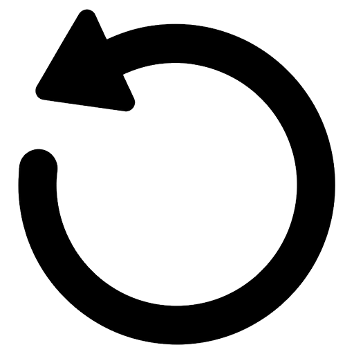 undo arrow Solid Glyph icon