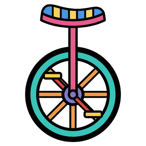 unicycle Pop Art icon - free AI-generated pop art icon for web and app projects