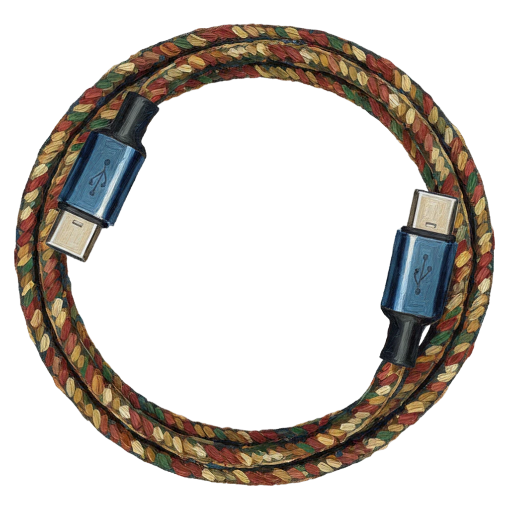 usb cable Oil Painting icon