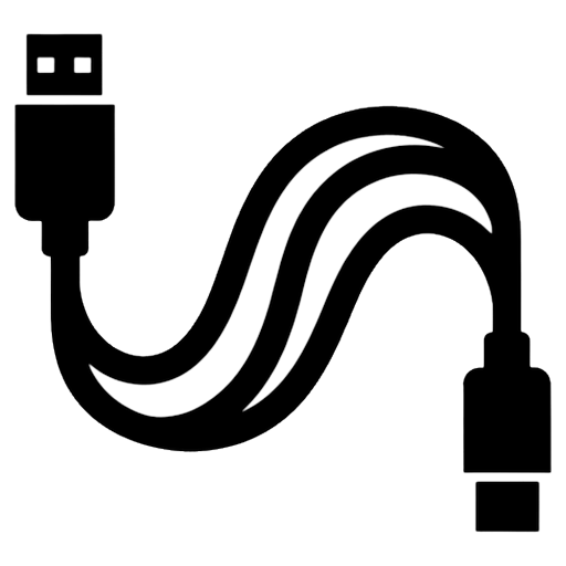 usb cable Solid Glyph icon