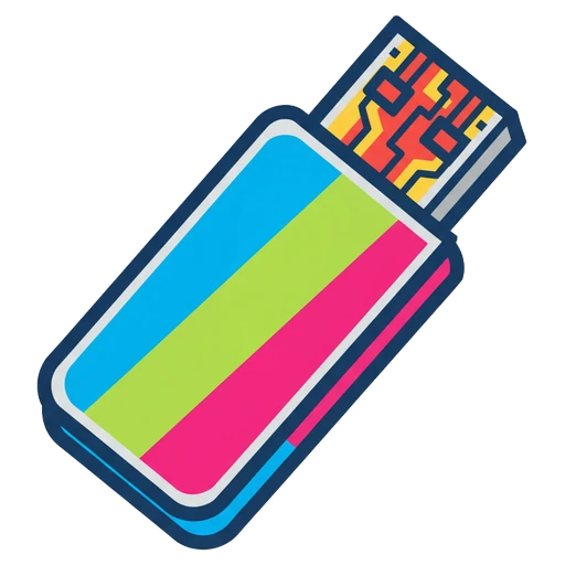 usb drive Pop Art icon