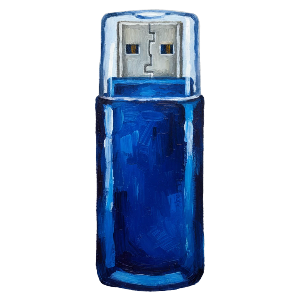 usb drive Oil Painting icon