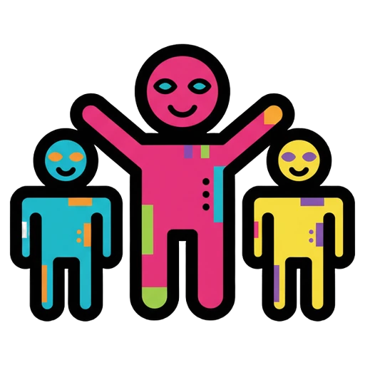 user group people icon Pop Art icon - free AI-generated pop art icon for web and app projects