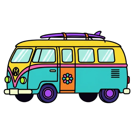 van Pop Art icon - free AI-generated pop art icon for web and app projects