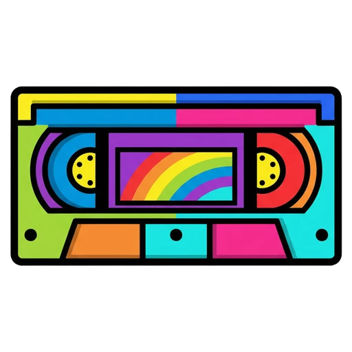 vhs tape Pop Art icon