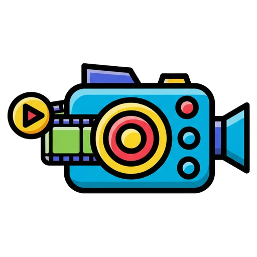 video Pop Art icon - free AI-generated pop art icon for web and app projects