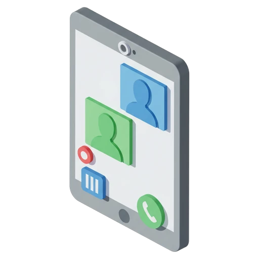 video call Isometric icon - free AI-generated isometric icon for web and app projects