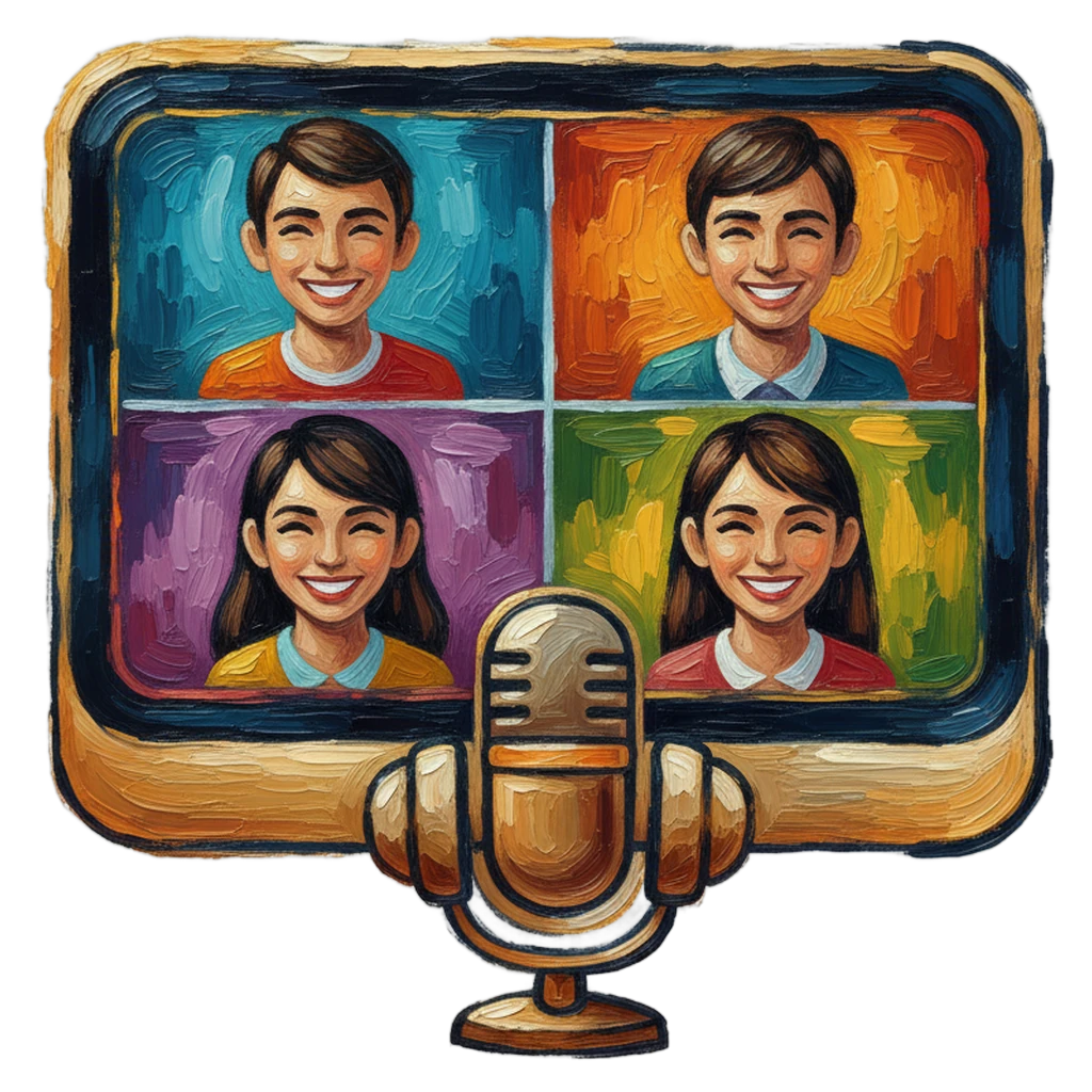 video conference call Oil Painting icon