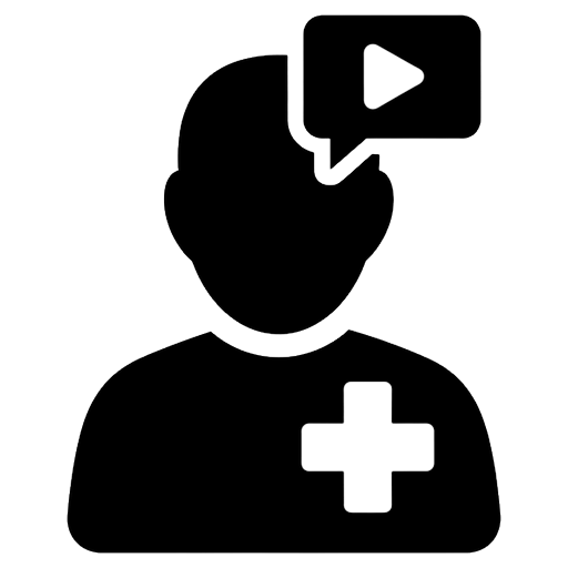 video doctor Solid Glyph icon
