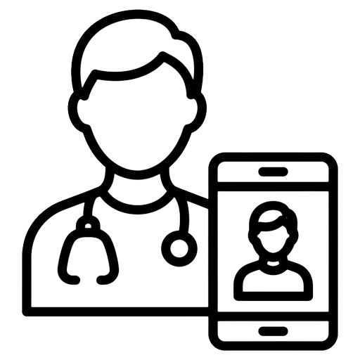 video doctor Line Art icon