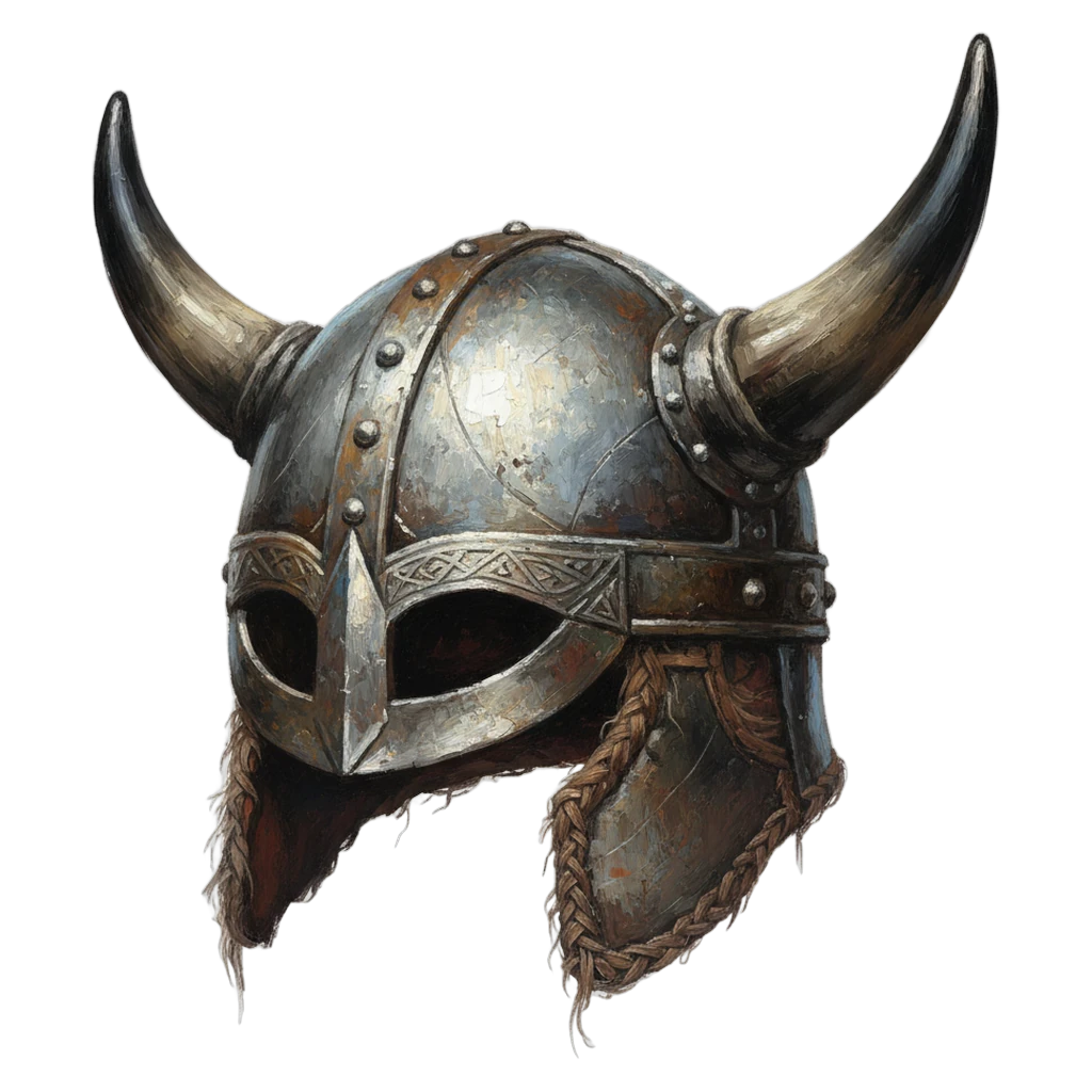 viking helmet Oil Painting icon