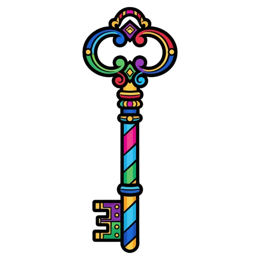 vintage key Pop Art icon