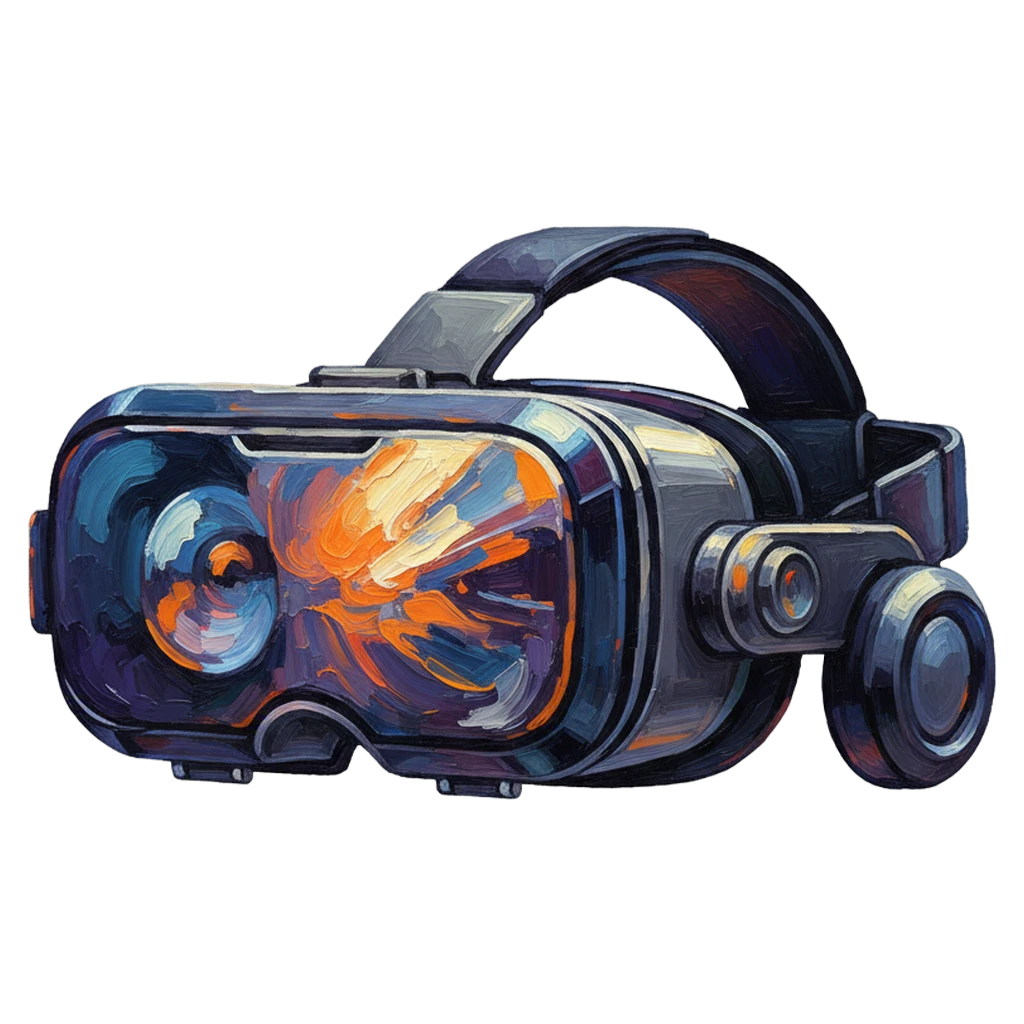 virtual reality headset Oil Painting icon - free AI-generated oil painting icon for web and app projects