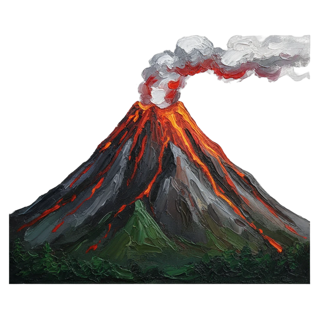 volcano Oil Painting icon