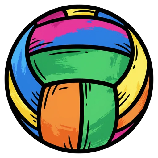 volleyball Pop Art icon