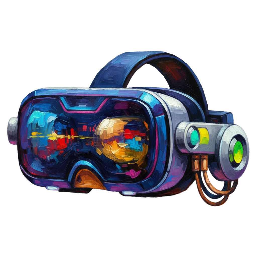vr headset Oil Painting icon