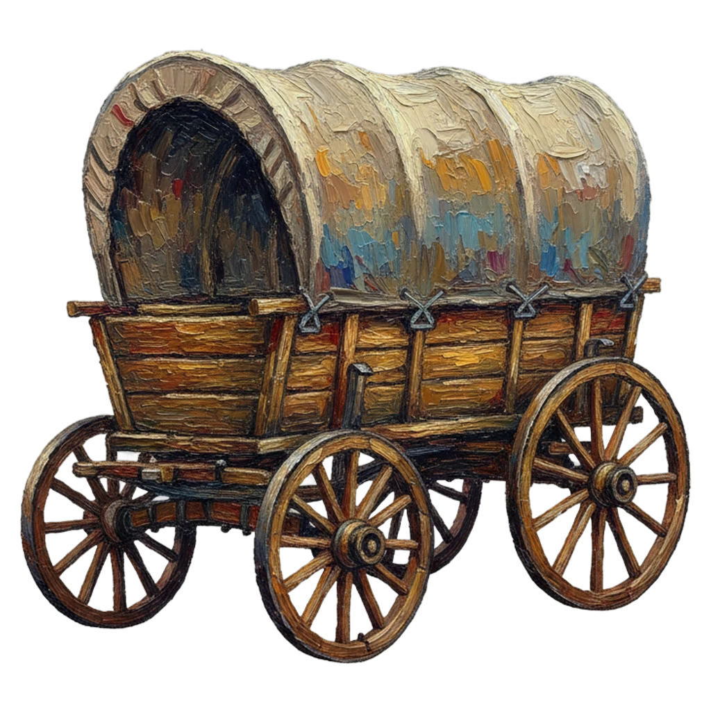wagon Oil Painting icon