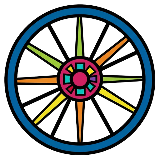 wagon wheel Pop Art icon