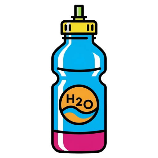 water bottle Pop Art icon