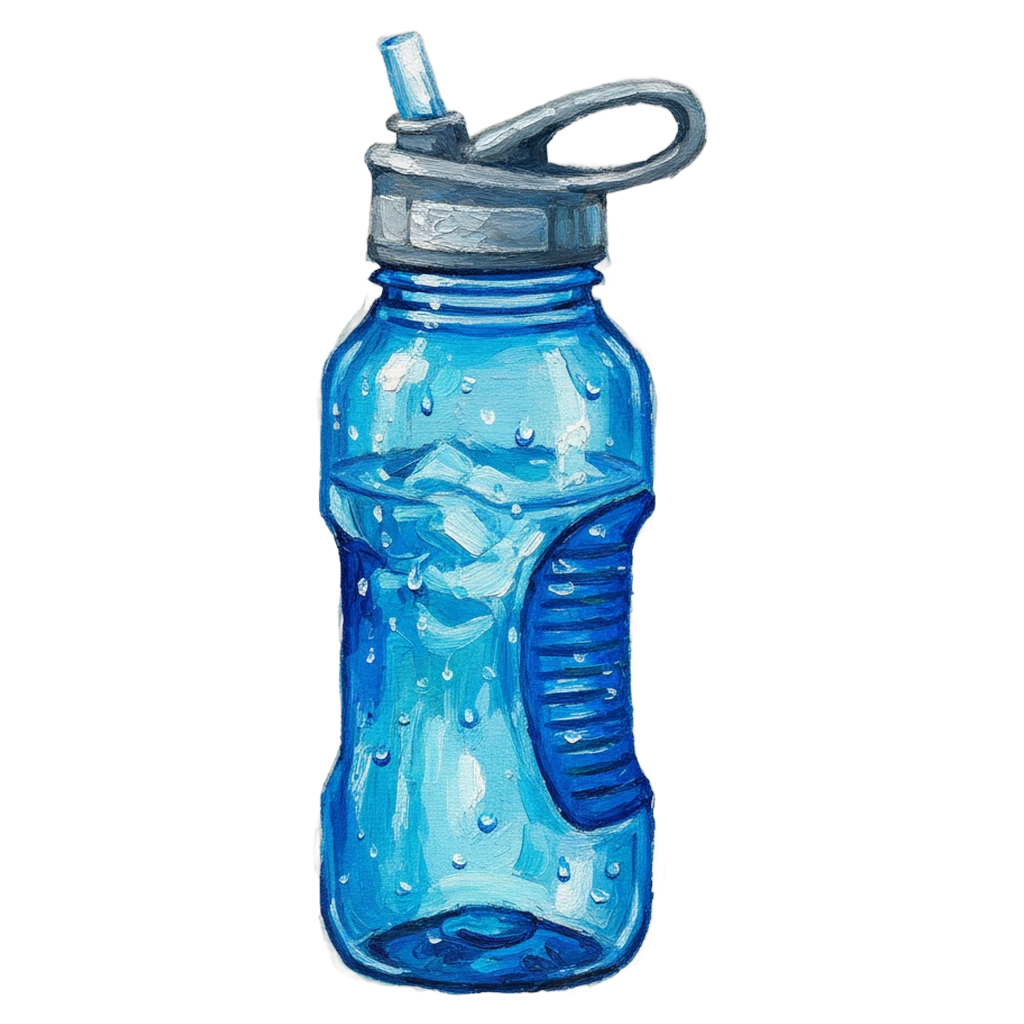 water bottle hydration Oil Painting icon