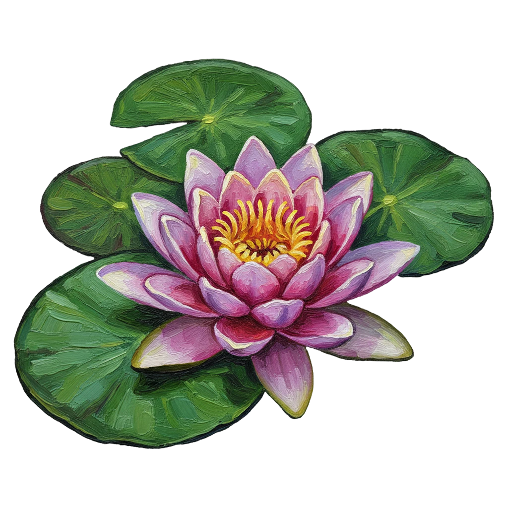 water lily Oil Painting icon