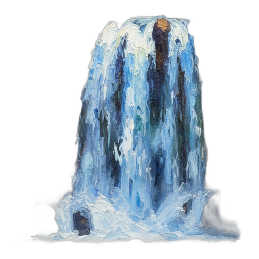 waterfall Oil Painting icon