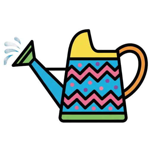 watering can Pop Art icon