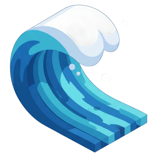 wave Isometric icon