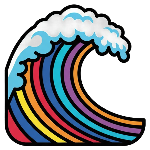 wave Pop Art icon - free AI-generated pop art icon for web and app projects