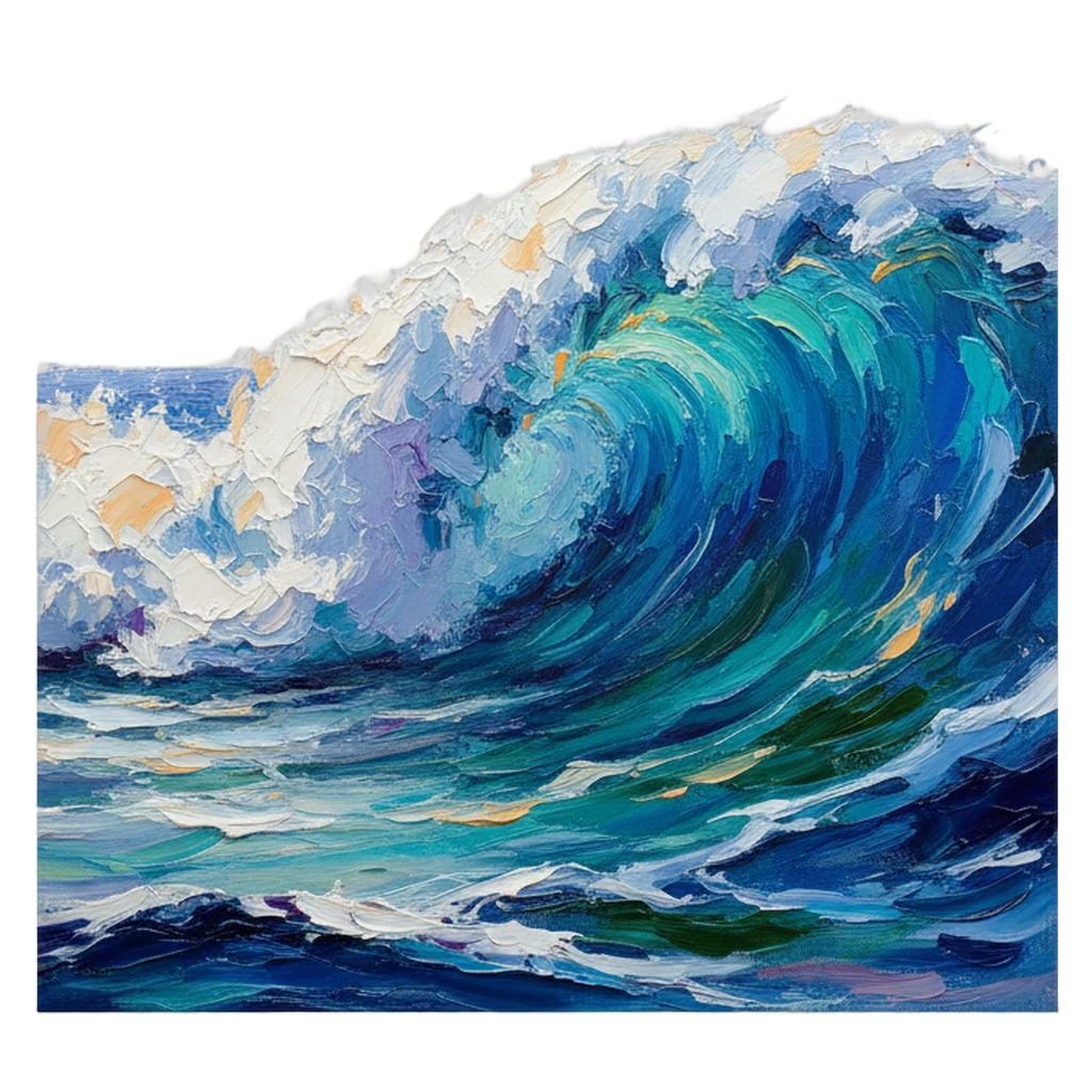 wave Oil Painting icon - free AI-generated oil painting icon for web and app projects