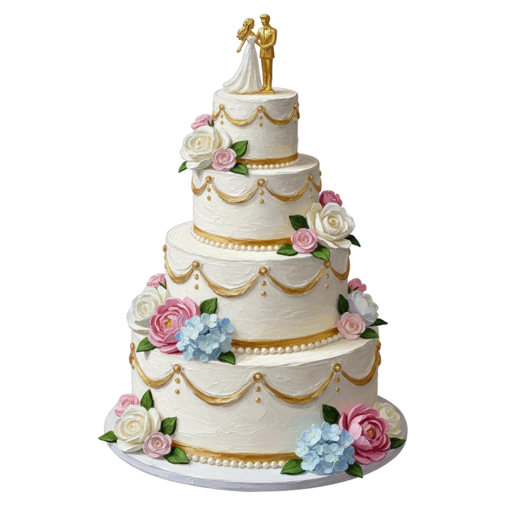 wedding cake Oil Painting icon