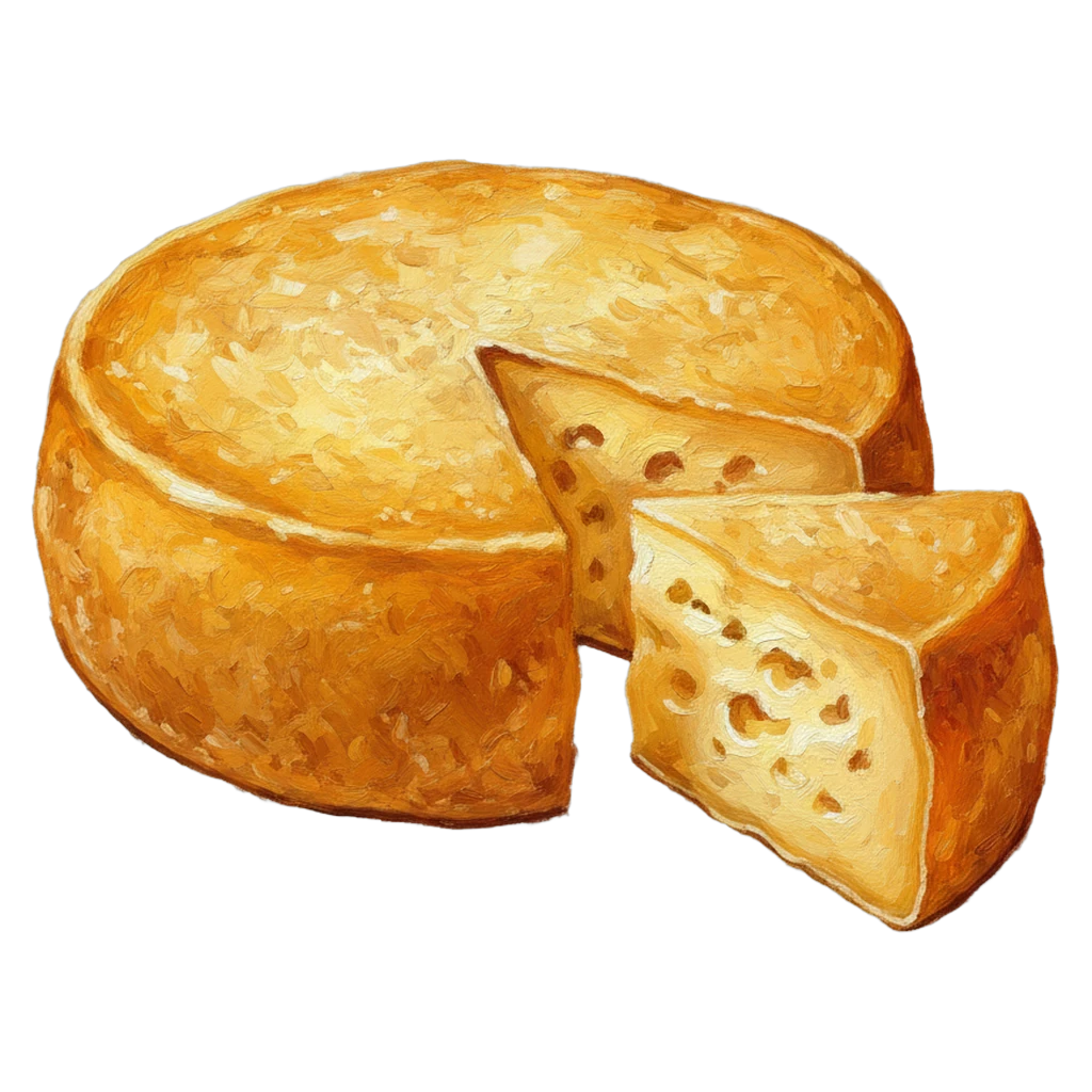 wheel of cheese Oil Painting icon